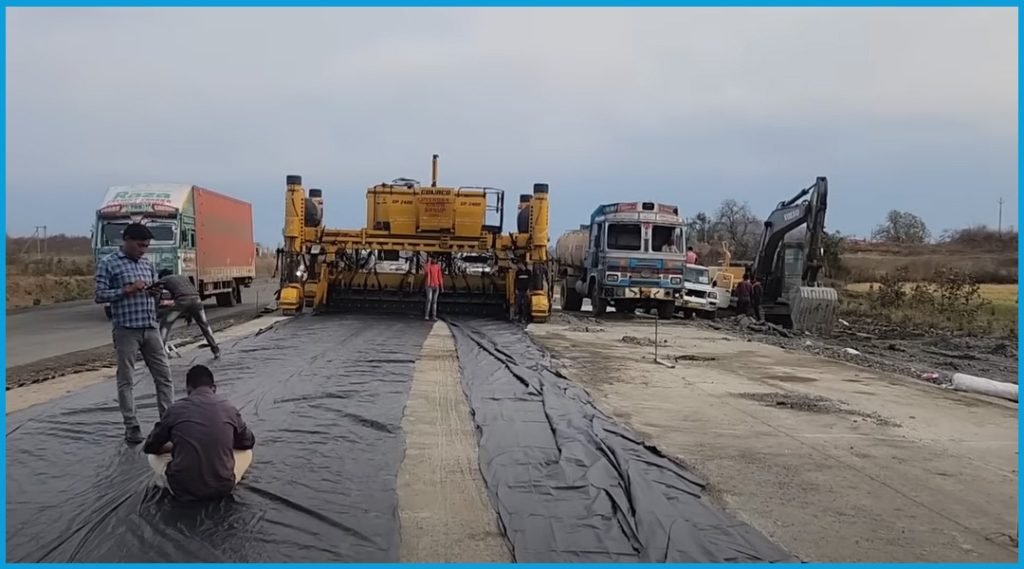 PQC road building with its materials and equipments